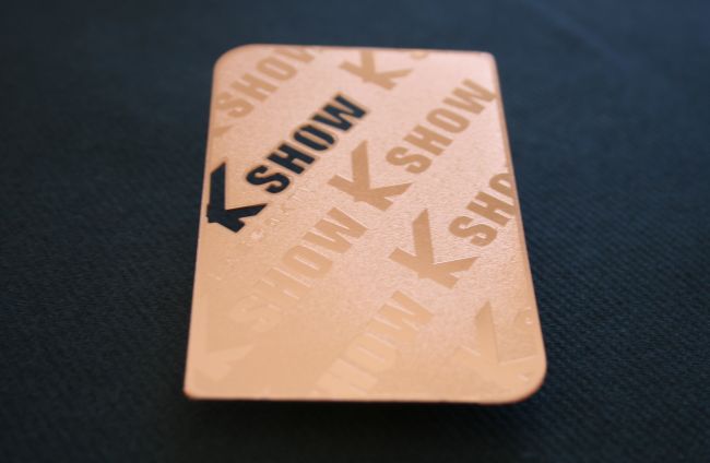 Carte de luxe en acier Rose effet paillettes